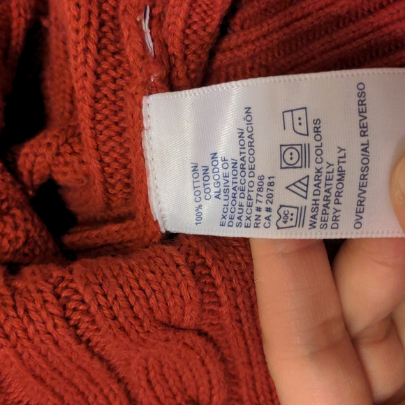 Tommy Hilfiger Red Cable Sweater - Picture 3 of 3